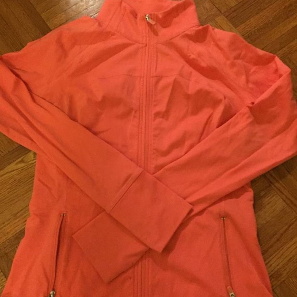 Women’s bright Coral Orange Active Jacket Small gap fit